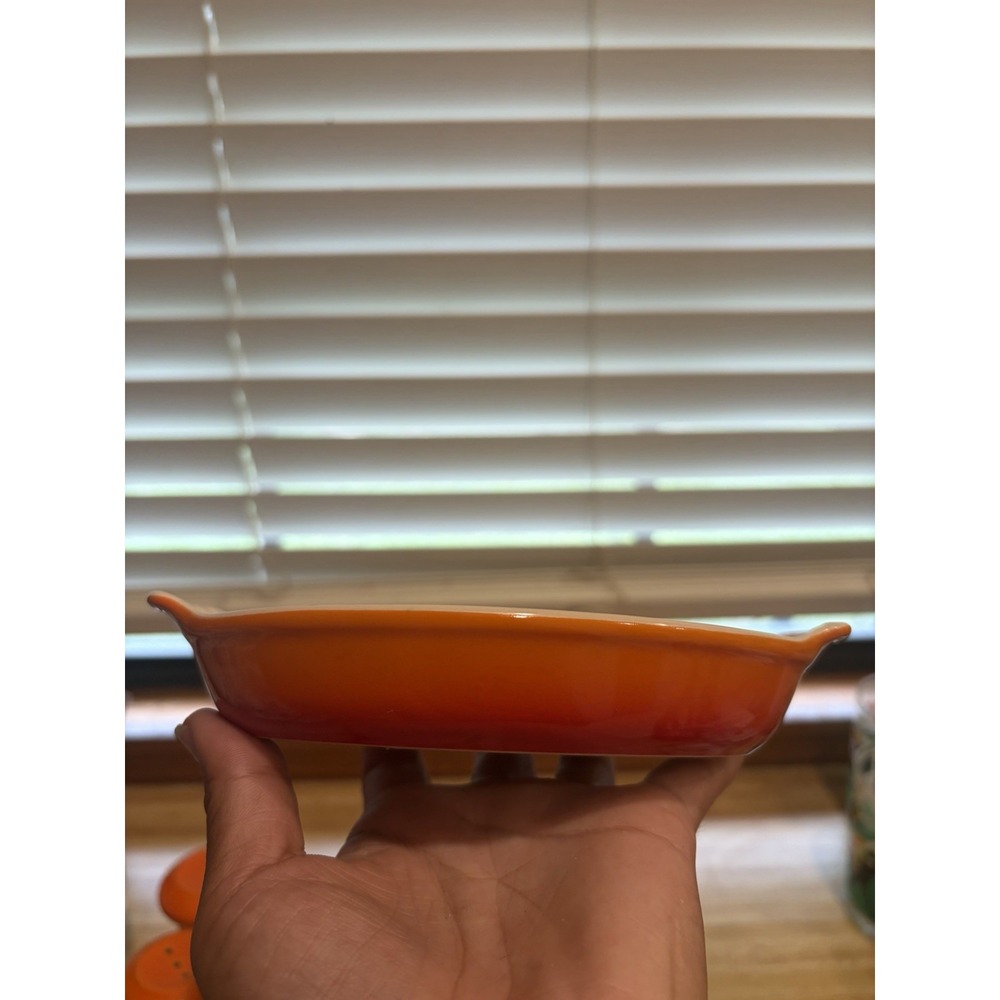 Le Creuset Baking Casserole Dish Au Gratin Classic Oval Orange - Picture 2 of 7